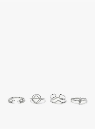 Ring Set 4 Pack Metal Thin