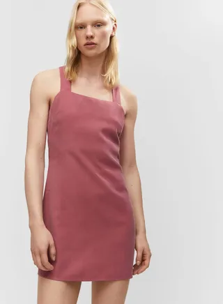 Square Neck Knitted Dress 