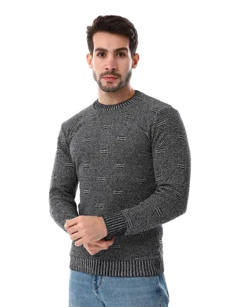 Wool Mens Pullover With Multi Design 