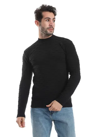 Wool Mens Pullover With Round Neck 