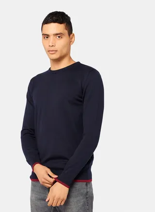Contrast Stripe Pullover 