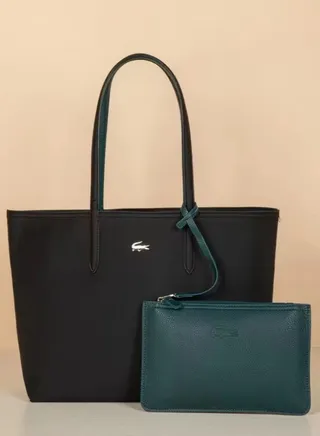Lacoste Women's Anna Reversible Bicolour Tote Bag, NF2142AA Shopping Bag for Women 