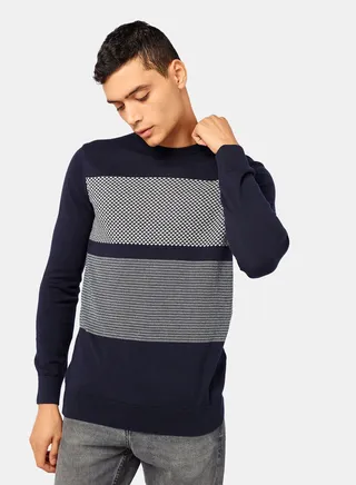 Geometric Pattern Pullover 