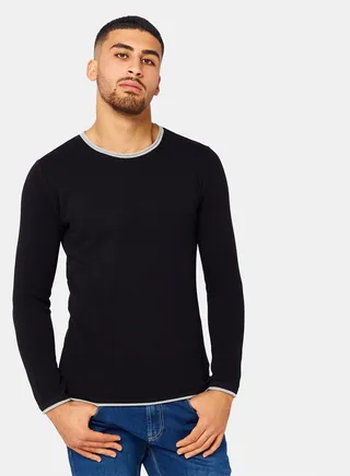 Contrast Trim Pullover 