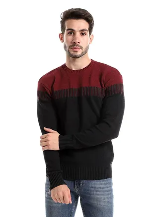 Wool Mens Pullover With Multi Design 