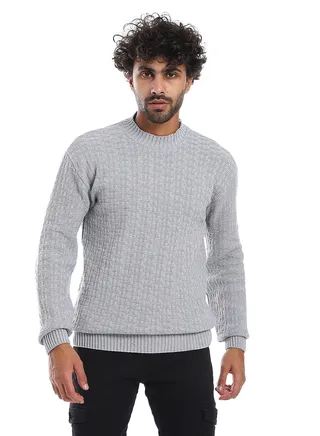 Wool Mens Pullover With Multi Design 