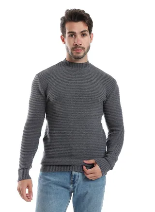 Wool Mens Pullover With Round Neck 