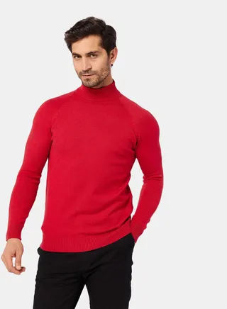 High Neck Knit Pullover 