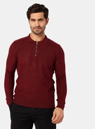 Textured Long Sleeve Pullover 