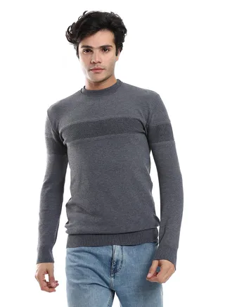 Wool Mens Pullover With Multi Design 