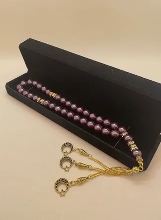 33 Natural Mother Of Pearl Prayer Beads/Tasbih/10cm 