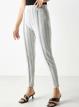 Striped High Waist Pants 