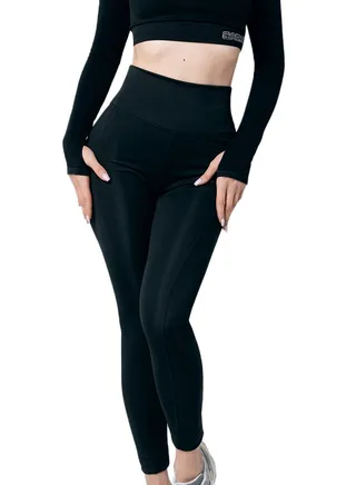BERNESSI Turkiye Leggings for Women with Pockets High Waisted, Soft Gym Athletic Workout Tummy Control Work Tights Yoga Pants with Side Phone Pockets Size S M L for Sports Exercise Running Color Black 