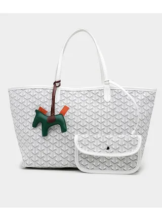Printed Shopper Tote White Pendants Random 