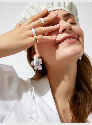 3 Part Jeweled Ring Set