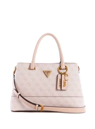 GUESS Cordelia Logo Luxury Satchel Bag Dame Rosa Hvite 