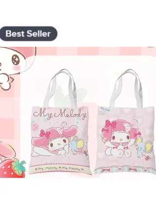 Melody Canvas Bag Single Shoulder Student Class Bag Tote Bag 