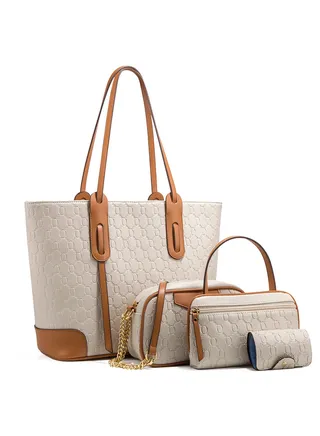 Women Fashion Handbags Wallet Tote Bag Shoulder Bag Satchel Purse Top Handle Set 