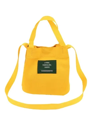 Zipper Tote Bag Yellow 