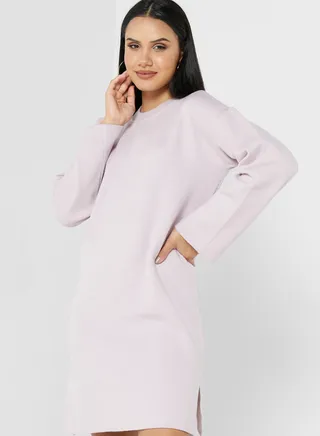 Crew Neck Knitted Dress 