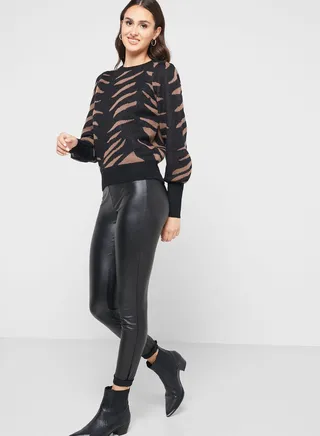 High Waist Pu Leggings 