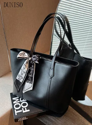 Women's Shoulder Tote Bag Faux Leather Handbag for Women Large Capacity Messenger Fashionable Travel Shoulder Bag for Ladies Girls College Students 