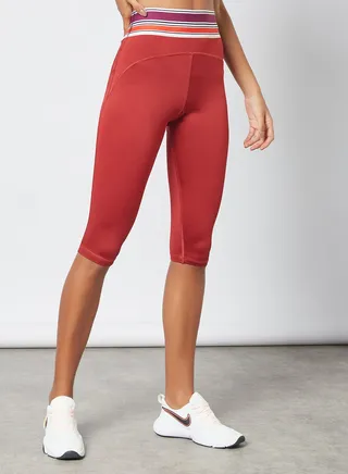 Activewear Capri Tights Brick Red 