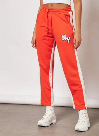 Wide Leg Joggers Red 