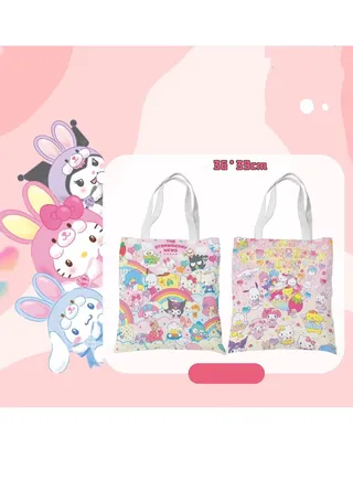 Sanrio Canvas Bag Single Shoulder Student Class Bag Tote Bag 
