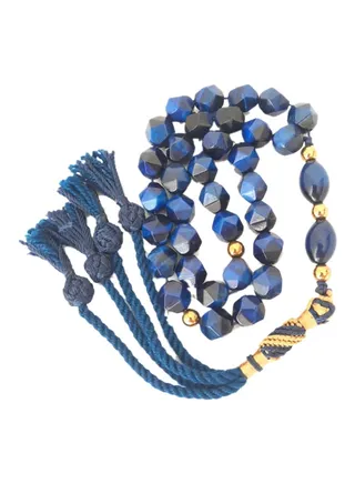 Rare Blue Cat Eye Crafted Prayer Beads 