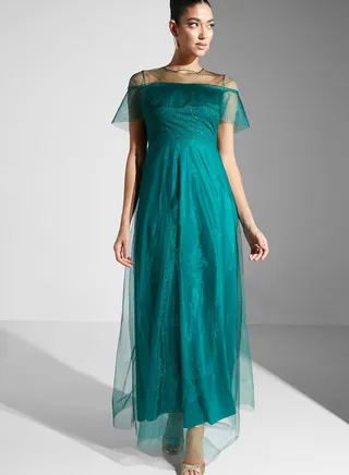 Mesh A-Line Dress 