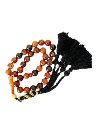 Earth Yemani Agate Evil Eye Protection Prayer Beads 
