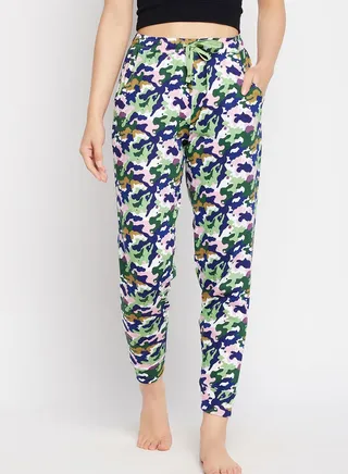 Printed High Waist Sweatpants 