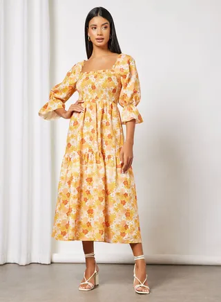 Floral Print Maxi Dress