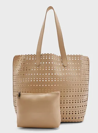 Perforated Pu Tote Bag