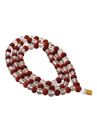 Prayer Beads Rudraksh With Quartzs 
