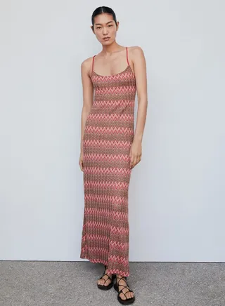 Strappy Printed Dress 