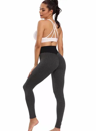 High Waist Push Up Sport Fitness Leggings - Black Activewear Leggings for Yoga, Gym, Workout, Jogging - Stylish and Supportive 