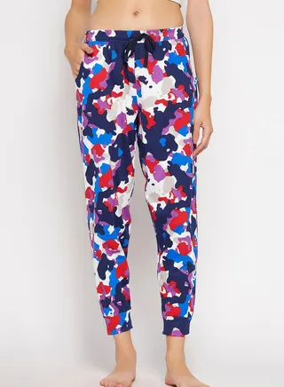 Printed High Waist Sweatpants 