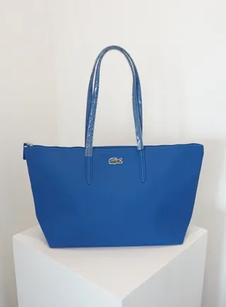 LACOSTE Travel Bag Tote Bag Large capacity commuter tote bag sober and stylish Travel Bag blue 45cm * 28cm * 10cm 