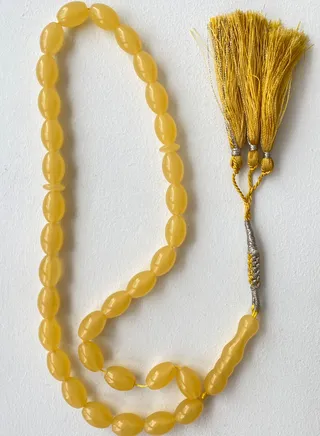 Prayer beads rosary yellow 