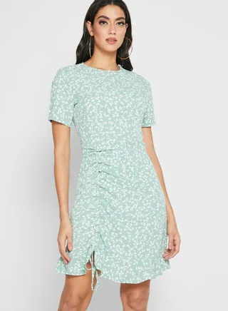 Ruched Side Tea Dress 