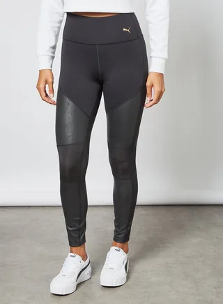 Moto High Waist Training Full Leggings Black 