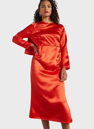 Crew Neck Knitted Dress 