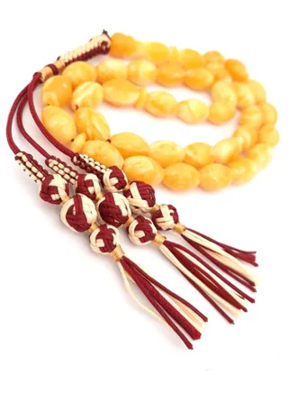 Tasbeeh Amber Sand Handmade Tassel Prayer Bead 