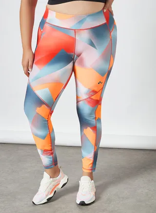 Curvy Printed Training Leggings Balsam 