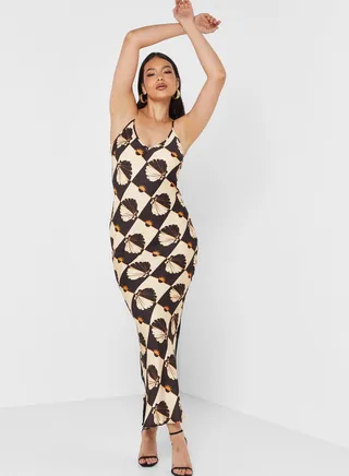 V-Neck Strappy Dress 