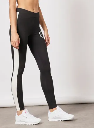 Logo Panel Leggings Black 