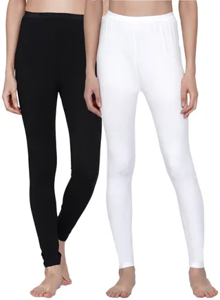 2-Piece Ultra Soft Tummy Support Stretchy Leggings Set Multicolour 