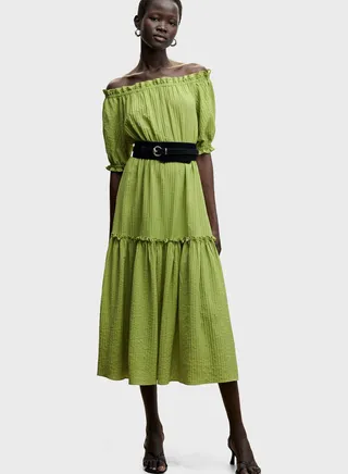 Puff Sleeve Tiered Dress 